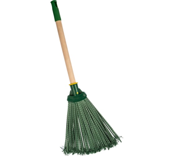 Изображение товара Пластиковый веник с деревянной ручкой 370 мм КУРС 68075