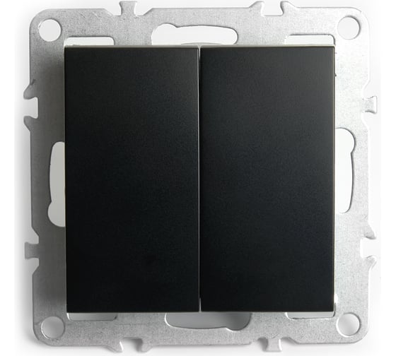 Изображение товара 2-клавишный выключатель STEKKER (механизм), серия Эрна, PSW10-9104-03, черны 49149