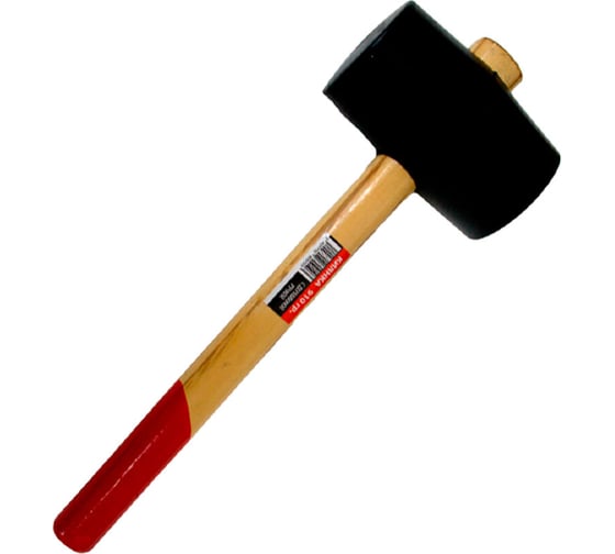 Изображение товара Киянка TOOLAS с деревянной ручкой, 910 гр, черная резина 00008615