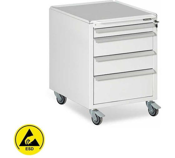 Изображение товара Подкатная тумба Viking ТП-02/S ESD RAL7035