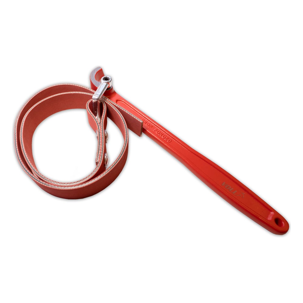 Изображение товара Усиленный ремешковый ключ VOLL для труб 220 мм профессиональный инструмент