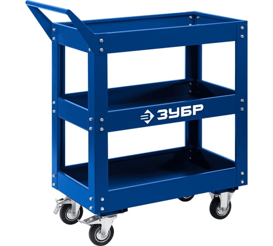 Изображение товара Инструментальная тележка открытого типа ЗУБР Профессионал 3 полки, 820x405x955 мм 38913