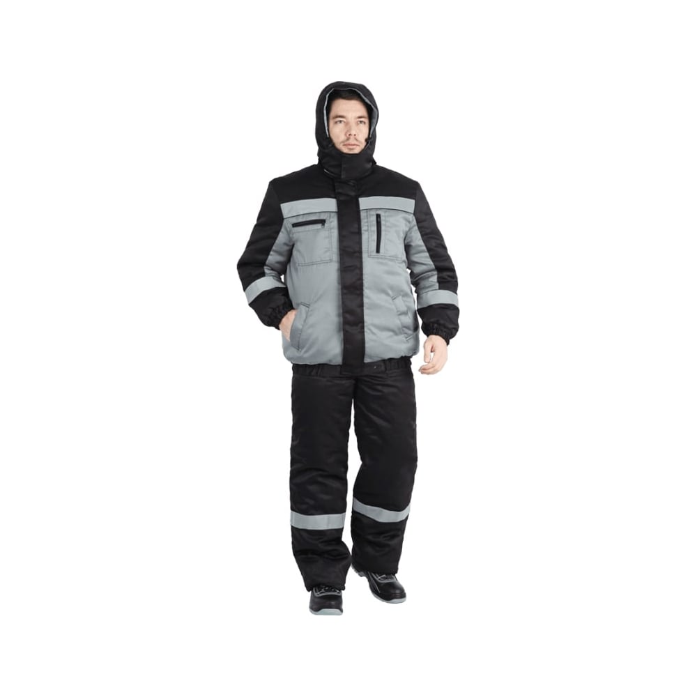 Изображение товара Утепленный костюм ГК Спецобъединение БАЙКАЛ серый/черный для работы и активного использования
