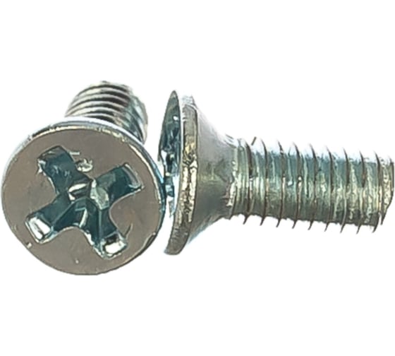 Изображение товара Винт DIN965 с потайной головкой оцинкованный М4x10 10 шт Zitar 102988