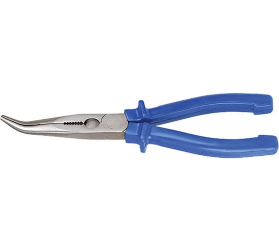 Изображение товара Изогнутые тонкогубцы (инструментальная сталь, пластиковые ручки) 160 мм MOS Тор 47458М