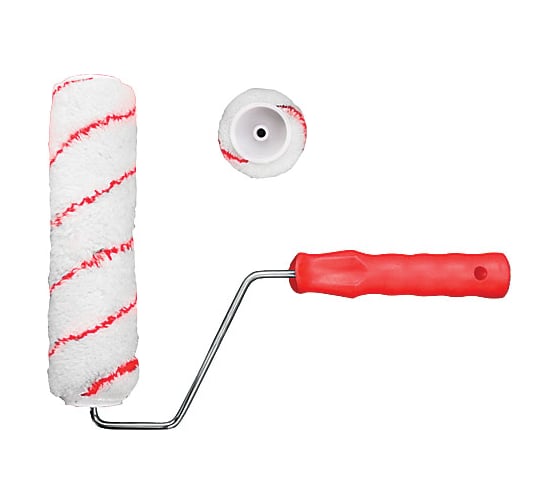 Изображение товара Валик (полиакриловый, стержневая система, диаметр 40/62 мм, ворс 11 мм, 180 мм) КУРС 02516