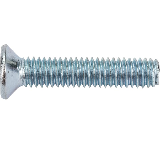 Изображение товара Винт Tech-Krep/Zitar DIN965 с потайной головкой, оцинкованный M6х30 + гайка + шайба 8 шт - пакет Tech 114067