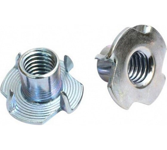 Изображение товара Забивная мебельная гайка оцинкованная М10, 4 шт, пакет Zitar 108941