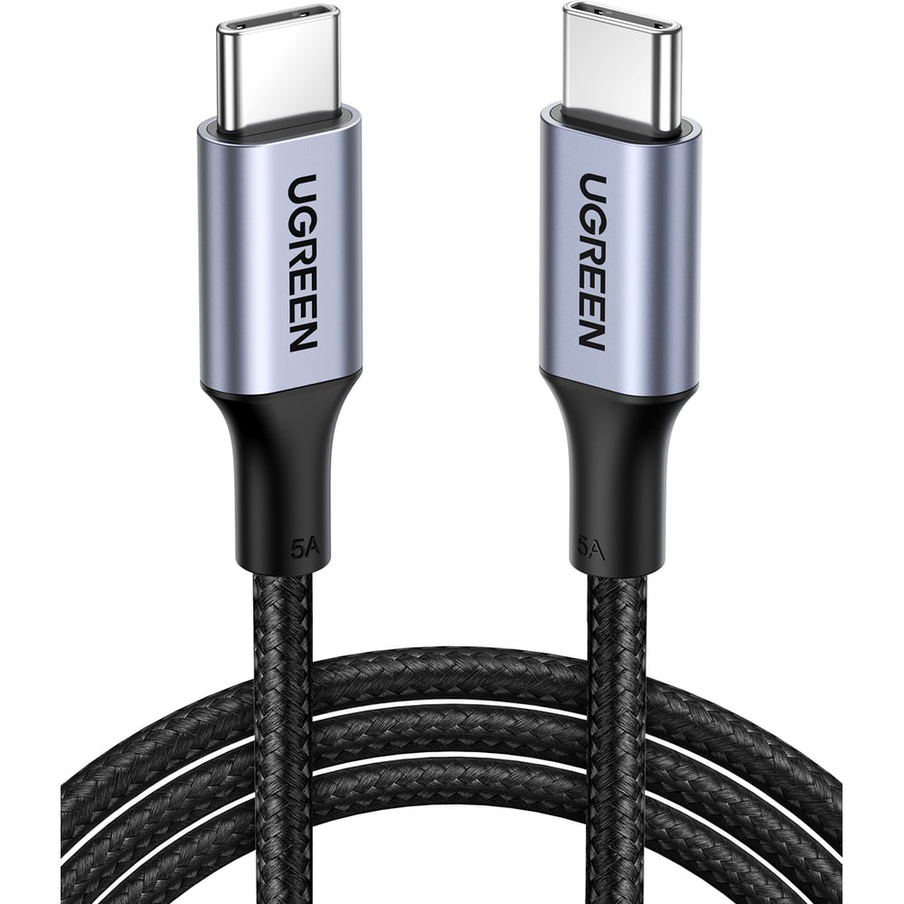 Кабель Ugreen us316 usb-c 2.0 to usb-c 2.0 5a data cable. длина 1,5м. цвет: черный 70428