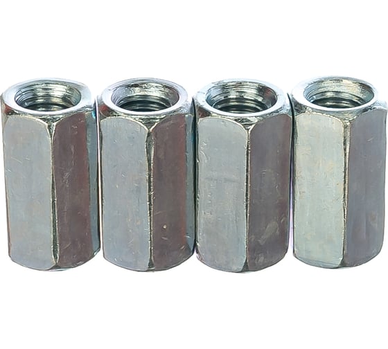Изображение товара Соединительная гайка Tech-Krep/Zitar DIN6334 оцинкованная М8 4 шт - пакет 112283