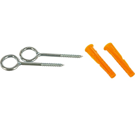 Изображение товара Шуруп с кольцом Tech-Krep/Zitar 4х40 с универсальным дюбелем 6х36 2 шт - пакет 114040