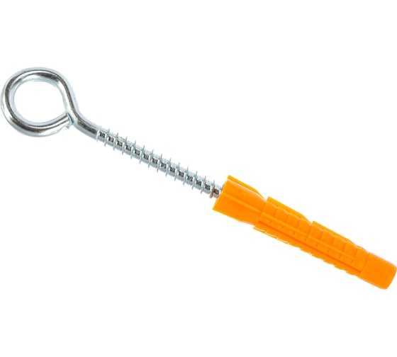 Изображение товара Шуруп с кольцом 8х80 с универсальным дюбелем 12,0х71 2 шт - пакет 109502