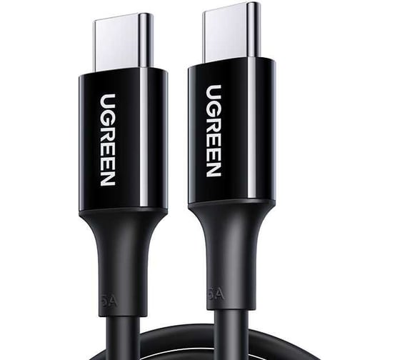Изображение товара Кабель Ugreen us300 type-c male to type-c male 2.0 abs shell 5a current. длина: 2м. цвет: черный 80372