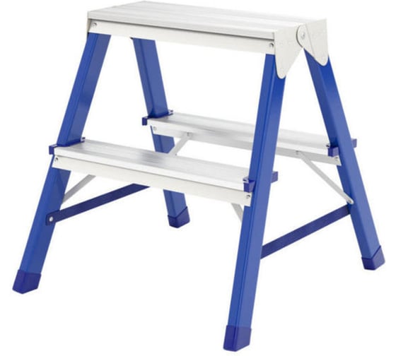 Изображение товара Стальная двусторонняя лестница-стремянка КУРС 2 ступени 65391