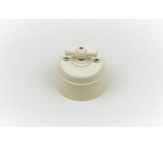 Изображение товара Поворотный выключатель Interior Electric с корпусом из пластика серии "вектор" (слоновая кость) ВПП03