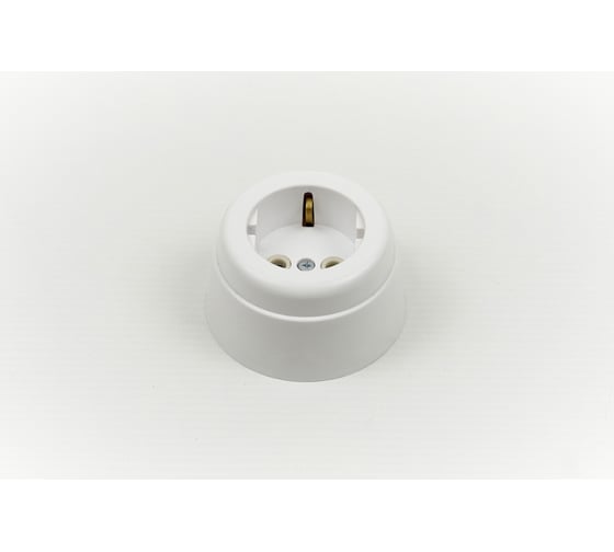 Изображение товара Розетка Interior Electric пластиковая с з/м серии "вектор" (белый) РБП01