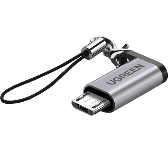Изображение товара Адаптер Ugreen us282 (50590) usb-c female to micro usb male adapter. цвет: серый _ 50590