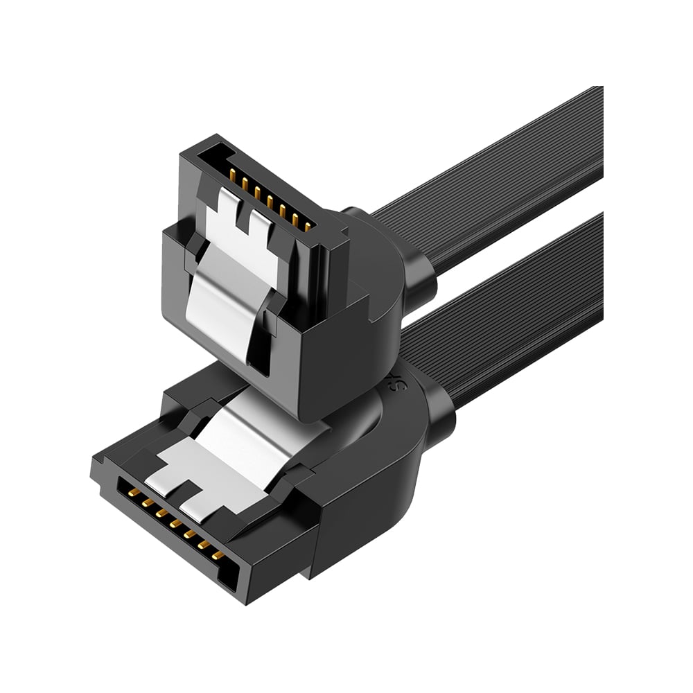 Изображение товара Кабель Ugreen 30797 Угловой SATA 3 data кабель 0,5 м черный