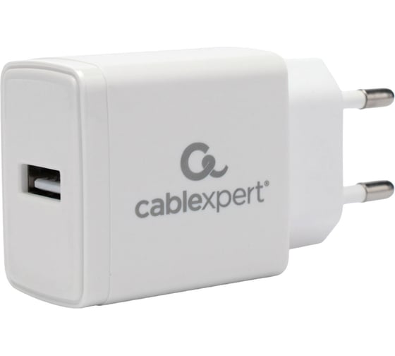 Изображение товара Зарядное устройство, Cablexpert 10.5Вт, 2.1А, 1хUSB, белый, пакет MP3A-PC-38