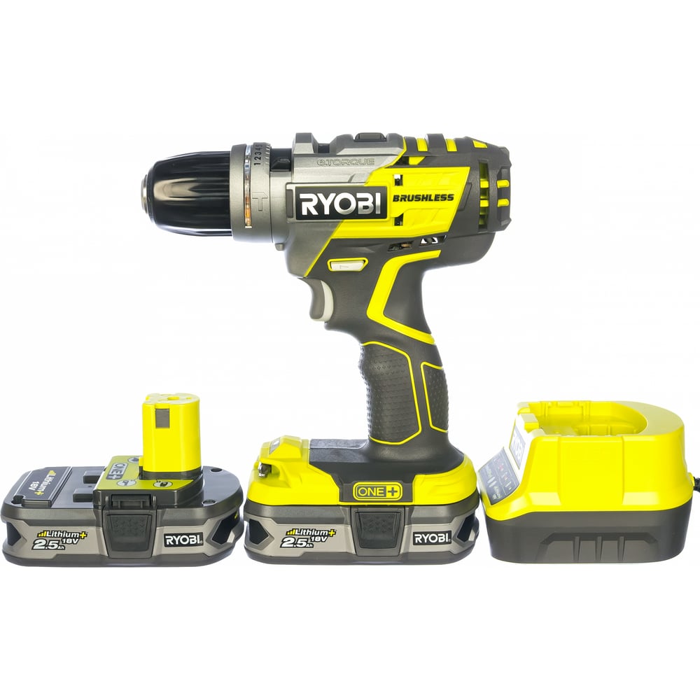 фото Бесщеточная ударная дрель-шуруповерт ryobi one+ r18pdbl-225s 5133003613