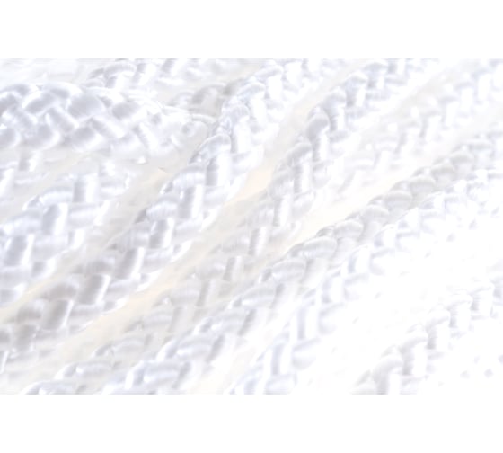 Изображение товара Плетеный шнур Tech-Krep ПП, 10 мм, эргономичный, 16-прядный, белый, 20 м 140349