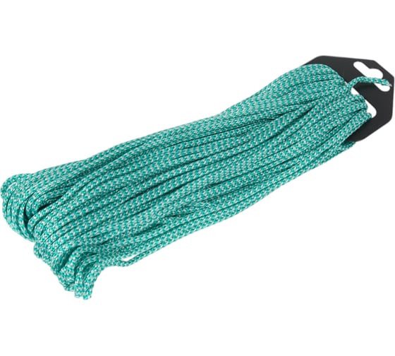 Изображение товара Плетеный шнур Tech-Krep ПП, 3 мм, с сердечником, 16-прядный, высокопрочный, цветной, 30 м 140341