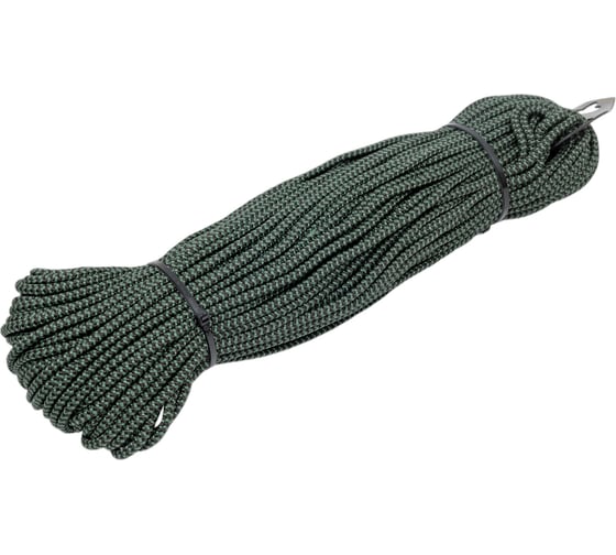 Изображение товара Плетеный шнур ПП 5 мм с сердечником, 16-прядный, высокопрочный, цветной, 50 м Tech-Krep 139912