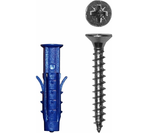 Изображение товара Саморез ШУц Tech-Krep/Zitar 3,0х30 потайная головка + дюбель 5х25 50 шт - пакет 112562