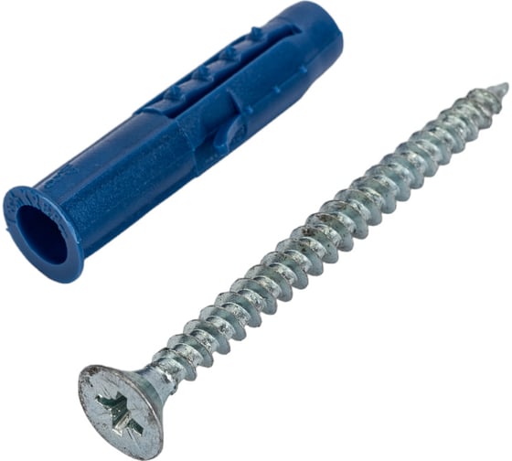 Изображение товара Саморез ШУц Tech-Krep/Zitar 5,0х60 потайная головка + дюбель 8х40 50 шт - пакет 112937