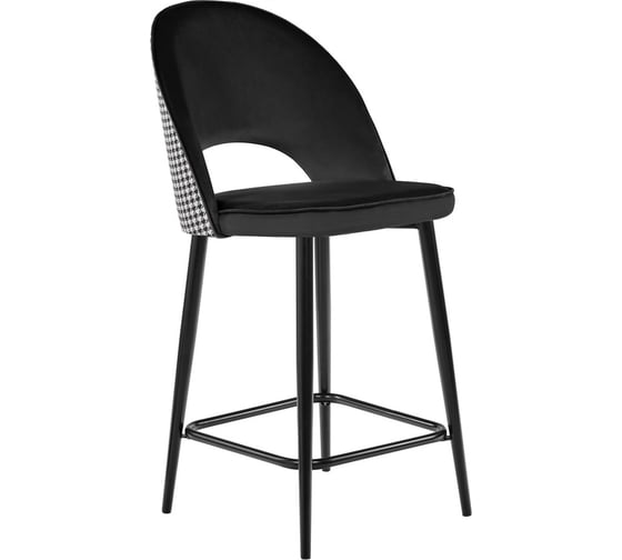 Изображение товара Полубарный стул BRADEX leo чёрный, с жаккардом, с поворотным механизмом RF 0270