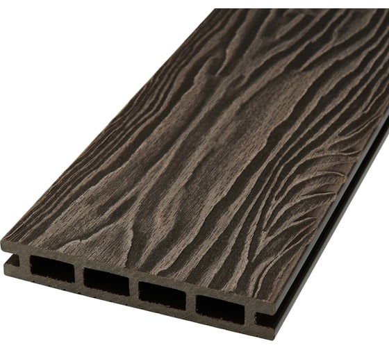 Изображение товара Доска террасная Groentec 145-22-3000 шовная пустотелая с тиснением 3d ш венге (3м) дпк TDEWP3D 145-22-3000