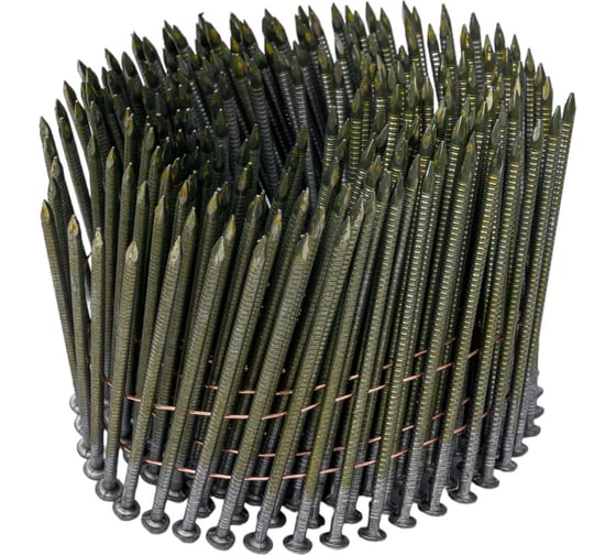 Изображение товара Барабанный гвоздь Пневмопарк 3,1х90 мм, ершённый (по 1000 шт.) МР-651971
