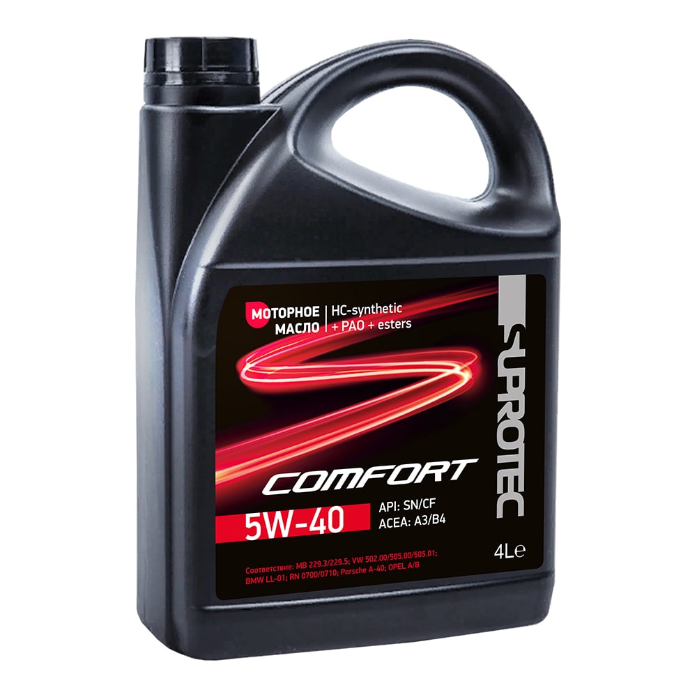 Изображение товара Моторное масло Suprotec comfort 5w-40 нс-синтетическое, 4 л 124367