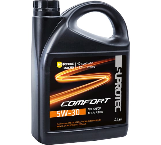 Изображение товара Моторное масло Suprotec comfort 5w-30 нс-синтетическое, 4 л 124343