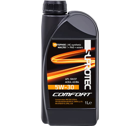 Изображение товара Моторное масло Suprotec comfort 5w-30 нс-синтетическое, 1 л 124350