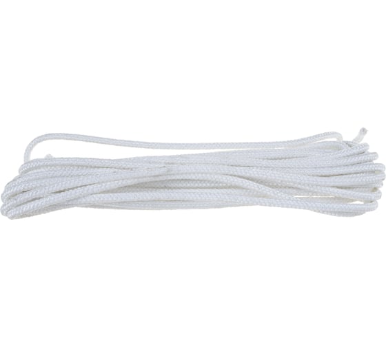 Изображение товара Капроновый плетеный 24-х прядный фал с сердечником 12 ммх20 м, р/н - 950 кгс КУРС 68419