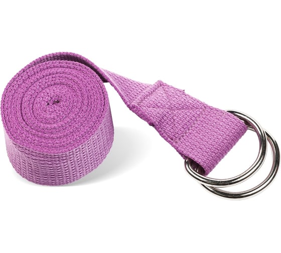 Изображение товара Ремень для йоги с металлическим карабином  PRCTZ yoga strap фиолетовый PY7500