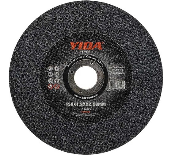 Изображение товара Круг отрезной по металлу YIDA 150x1.2x22.2 мм TORGWIN T419391