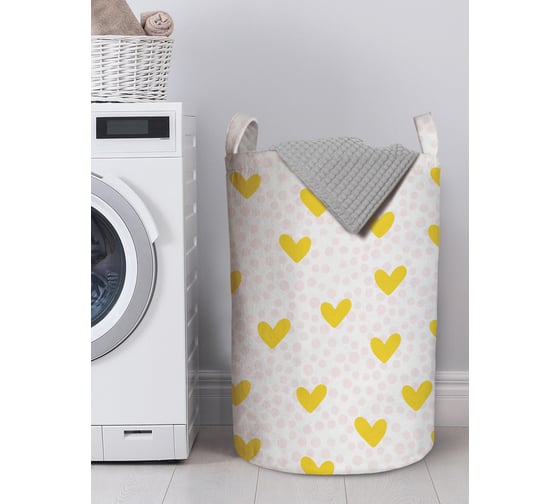 Изображение товара Корзина для хранения вещей JOYARTY Желтые сердечки 40x60 см gaba_422717_L