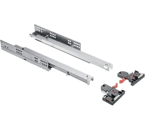 Изображение товара Направляющие полного выдвижения GTV MODERN SLIDE L-350 c 3D регулировкой, с доводчиком PB-3D0SHX18-350-H