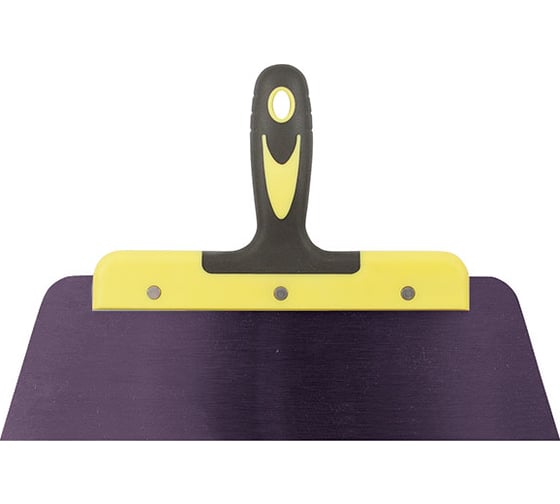 Изображение товара Фасадный шпатель (пружинная колоризованная сталь, двухкомпонентная ручка, плоский 250 мм) FIT РОС Мастер 6463