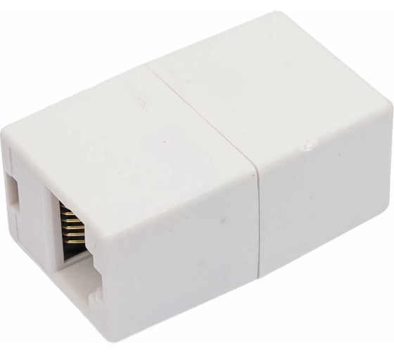 Изображение товара Проходной адаптер ЭРА тип RJ45-RJ45, категория 5е, неэкранированный, упаковка 1 шт. Б0056899
