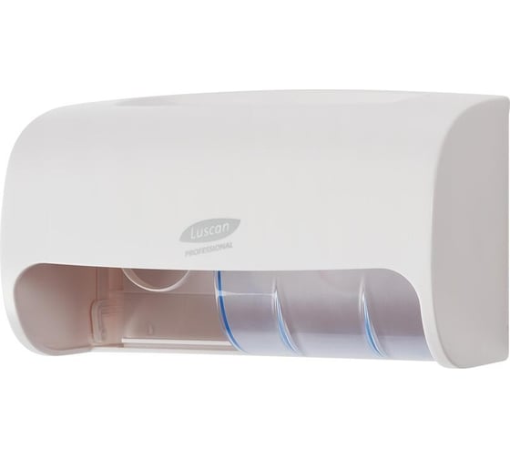 Изображение товара Диспенсер для рулонной туалетной бумаги Luscan Professional prof etalon doublemini белый 151067, 1569731