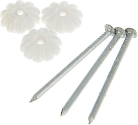 Изображение товара Гвоздь с декоративной шляпкой Tech-Krep/Zitar белая 80шт - пакет 106219
