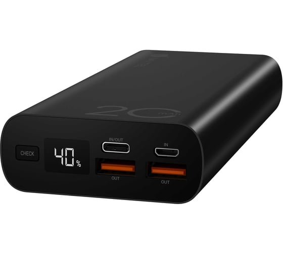 Изображение товара Внешний аккумулятор NAVITEL 20000 mАh алюминий черный PowerBank PWR20 AL BLACK