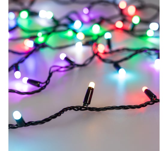 Изображение товара Светодиодная гирлянда Ardecoled ARD-STRING-CLASSIC-10000-BLACK-100LED-MILK-SYNC RGB, 028214