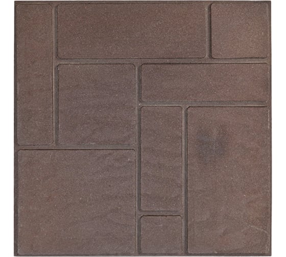 Изображение товара Тротуарная плитка NeoКомпозит ппк стандарт "10 кирпичей" 330x330x20 мм, коричневый, комплект 9 шт. ПТС(Т)-20 10КК9