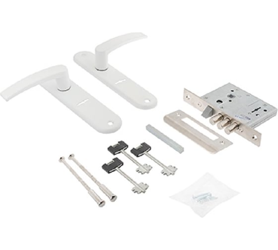 Изображение товара Врезной замок ПРОСАМ 76803-ЗВ9-8/13 белый 9178