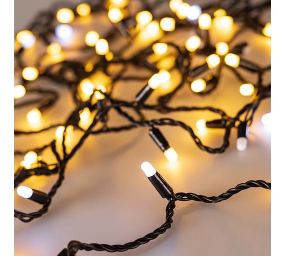 Изображение товара Светодиодная гирлянда Ardecoled ARD-STRING-CLASSIC-10000-BLACK-100LED-MILK-FLASH Warm Ardecole 031208
