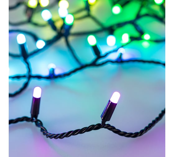 Изображение товара Светодиодная гирлянда Ardecoled ARD-STRING-CLASSIC-10000-BLACK-100LED-MILK-LIVE RGB-DMX Ardeco 031746